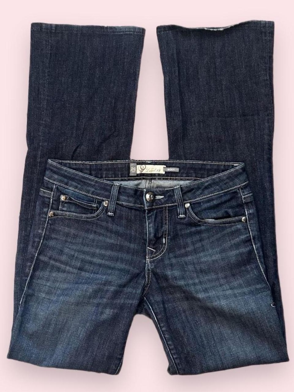 Y2K Dark Wash Bootcut Low Rise Jeans